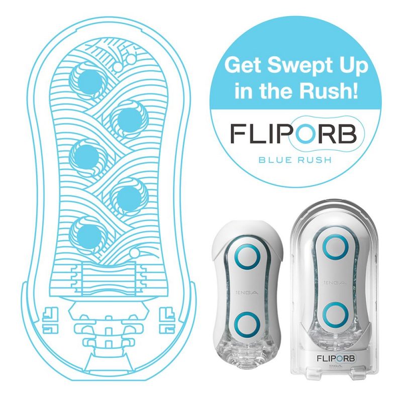 Мастурбатор Tenga Flip ORB Blue Rush — изображение 3