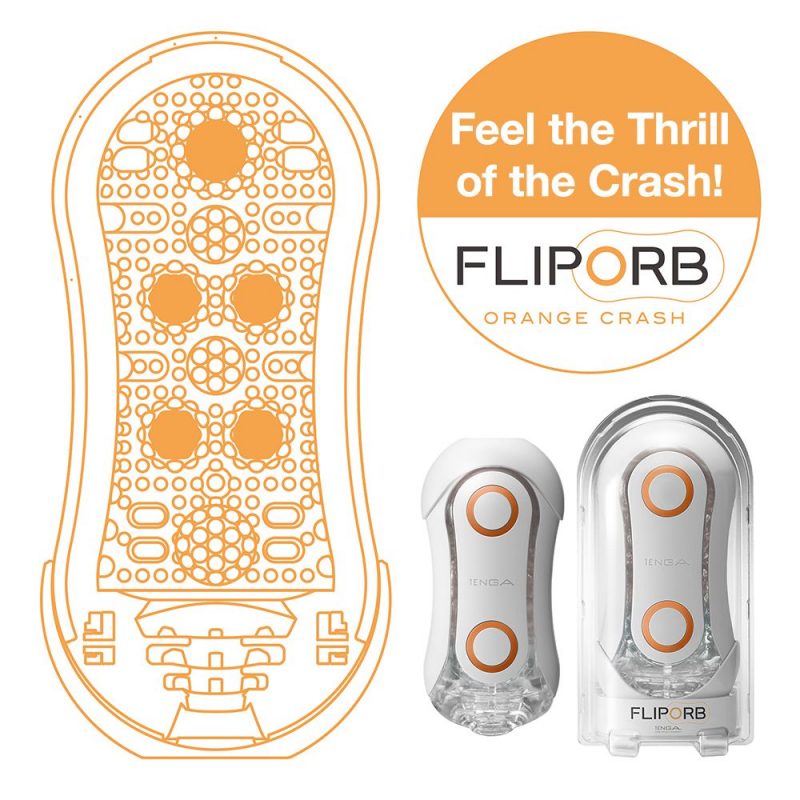 Мастурбатор Tenga FLIP ORB ORANGE CRASH — изображение 8