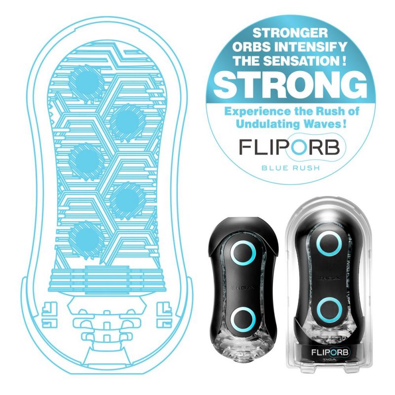 Мастурбатор Tenga FLIP ORB STRONG BLUE RUSH — изображение 8