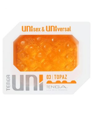 Оранжевый мастурбатор-стимулятор Tenga Uni Topaz