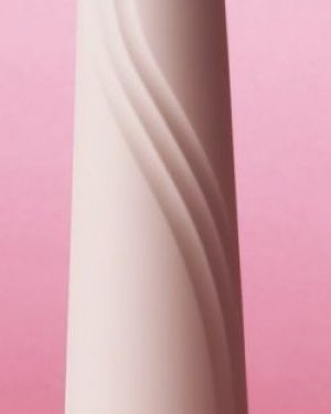 Нежно-розовый вибратор с шаровидной мягкой головкой IROHA Rin+ Sango - 16 см.