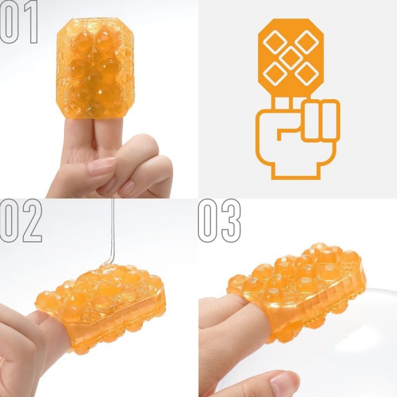 Оранжевый мастурбатор-стимулятор Tenga Uni Topaz — изображение 4