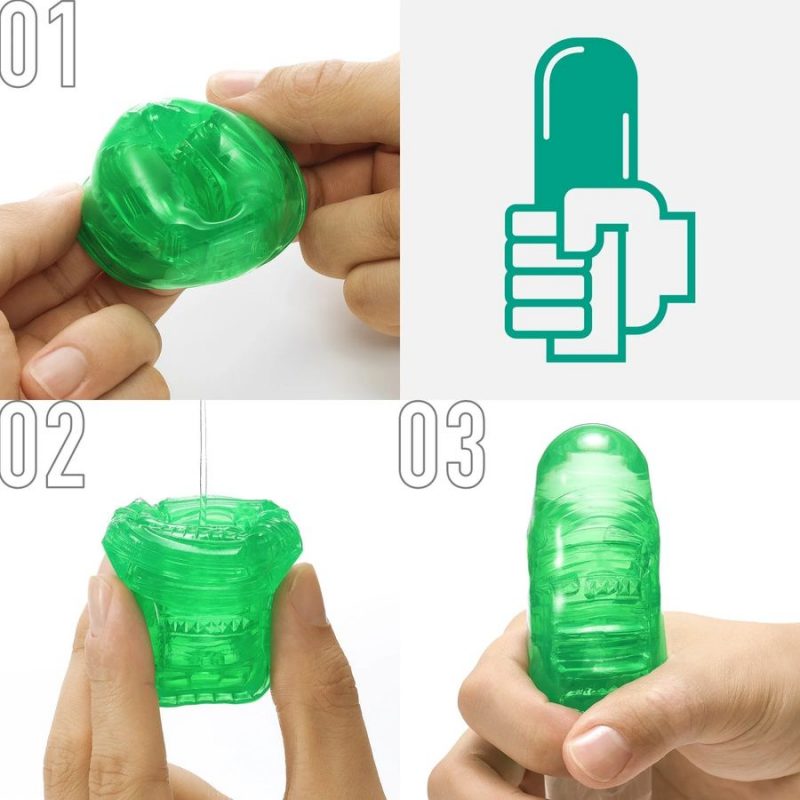 Зеленый мастурбатор-стимулятор Tenga Uni Emerald — изображение 4
