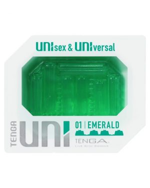 Зеленый мастурбатор-стимулятор Tenga Uni Emerald